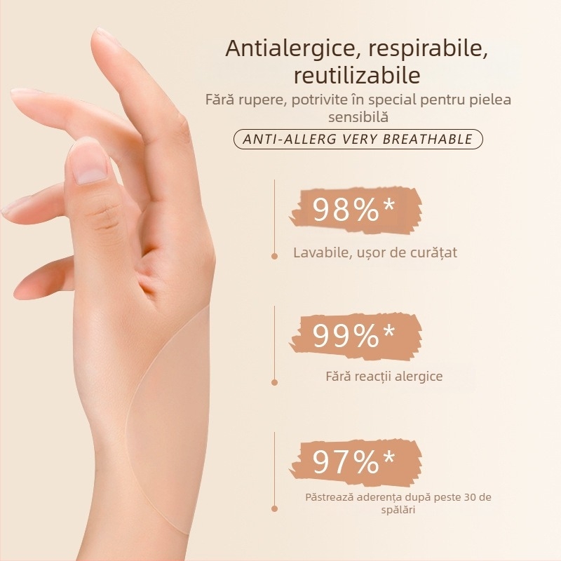 Patch din silicon pentru sân, invizibil și fără urme, reutilizabil, ultra-subțire, respirabil, culoare solidă, finisaj lucios