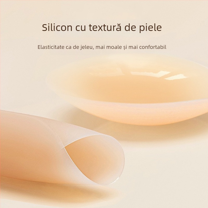 Patch din silicon pentru sân, invizibil și fără urme, reutilizabil, ultra-subțire, respirabil, culoare solidă, finisaj lucios