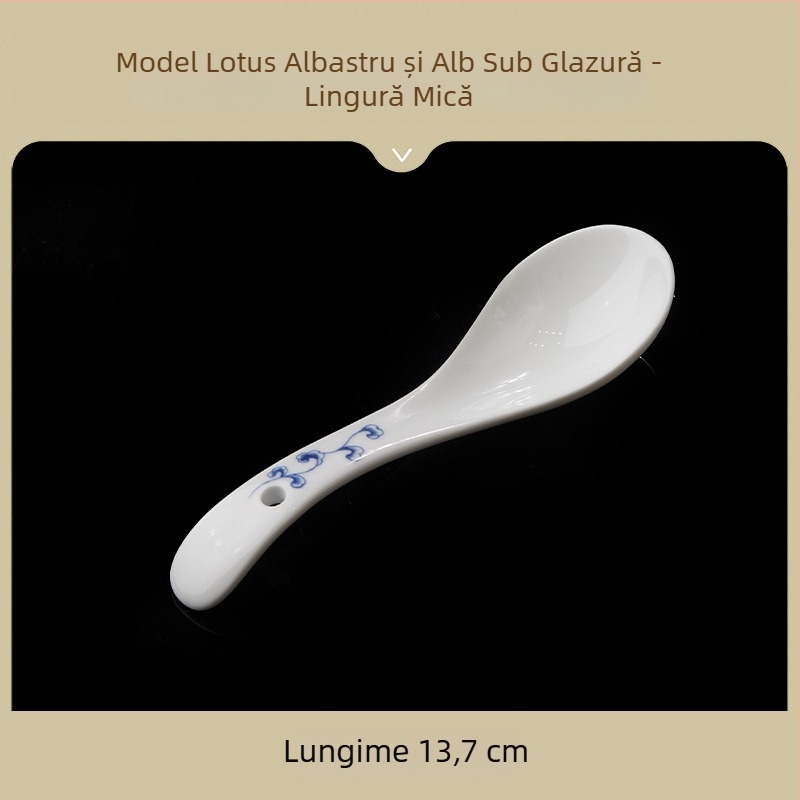 Bol ceramic pentru orez, stil național, porțelan albastru și alb, veselă ceramică elegantă
