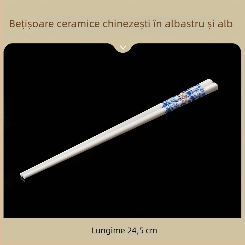 Bol ceramic pentru orez, stil național, porțelan albastru și alb, veselă ceramică elegantă