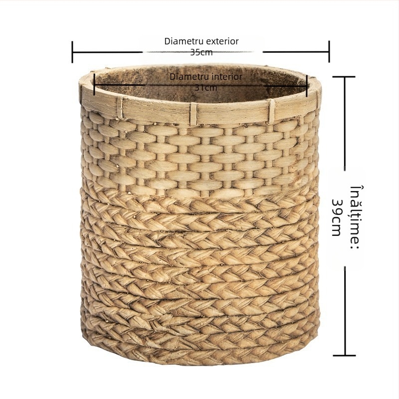 Ghiveci din lut de magneziu în stil artă modernă european-americană, pentru sufragerie, pentru interior și exterior, ghiveci de podea, extra-large, pentru plante verzi
