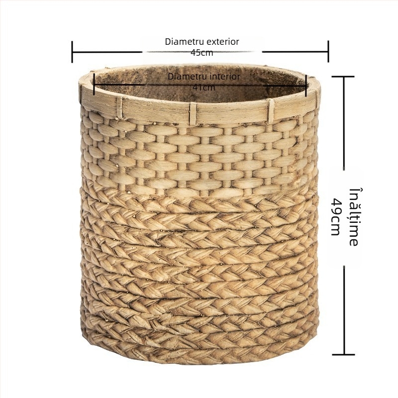 Ghiveci din lut de magneziu în stil artă modernă european-americană, pentru sufragerie, pentru interior și exterior, ghiveci de podea, extra-large, pentru plante verzi
