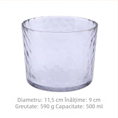 Pahar din sticlă ciocănită, în stil japonez, pentru sake și vinuri — pahar mic pentru vin de orez, vin de prune și vinuri de fructe