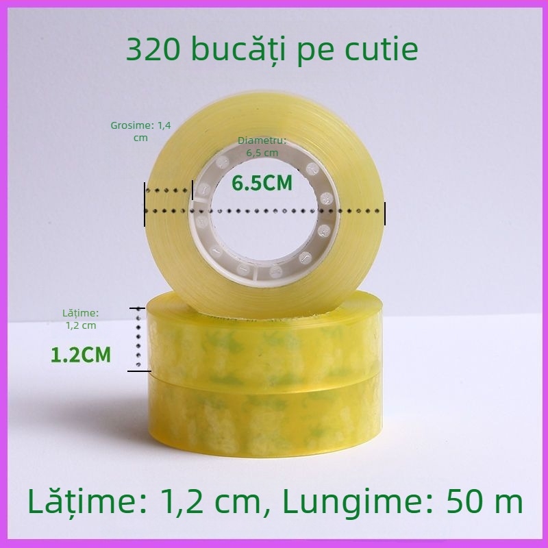 Bandă transparentă subțire pentru papetărie, utilizare în școală, corecții la birou și ambalare în florărie