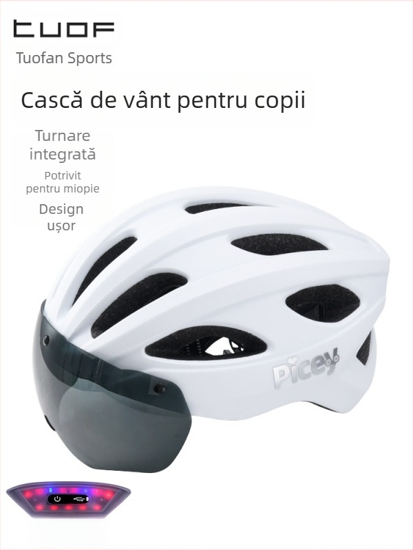 Cască de bicicletă pentru copii cu lumină posterioară - unisex