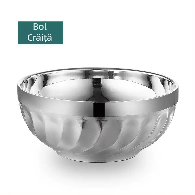 Vas din oțel inoxidabil cu set de bețișoare, bol izolat cu dublu strat pentru uz casnic și restaurante