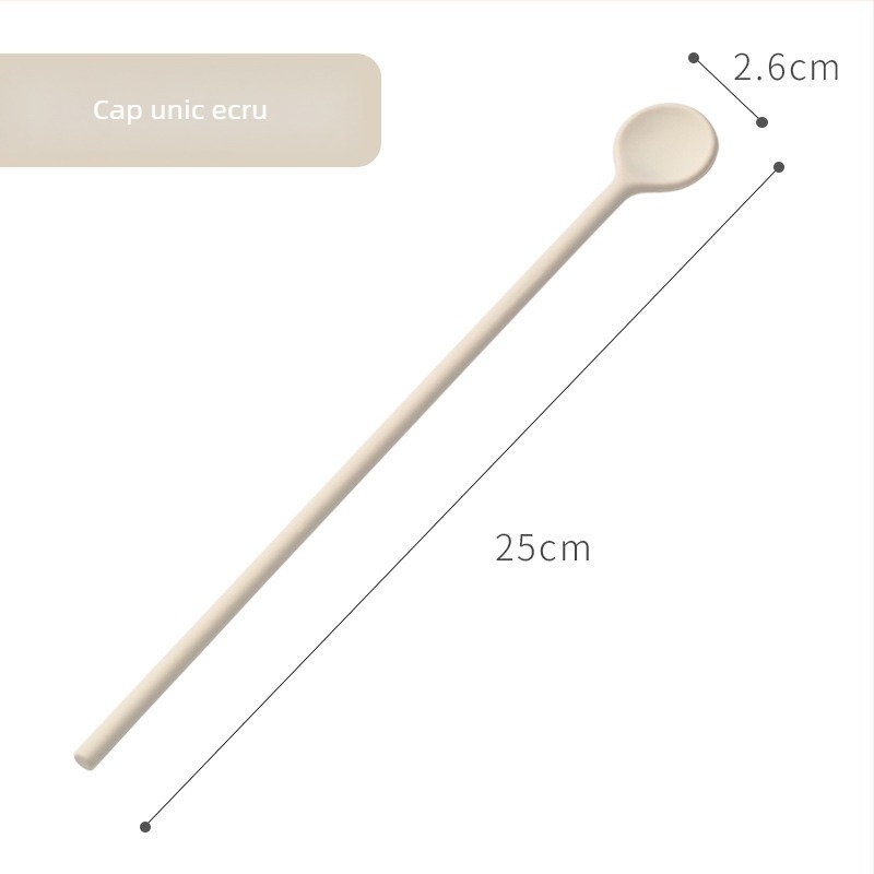 Silicon alimentar, spatulă dublă cu lingură de amestec, bețișor cu mâner lung, pentru miere și lapte praf, rezistent la temperaturi înalte