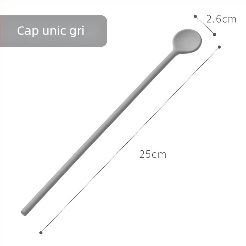 Silicon alimentar, spatulă dublă cu lingură de amestec, bețișor cu mâner lung, pentru miere și lapte praf, rezistent la temperaturi înalte