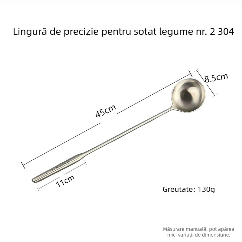 Lingură de supă din oțel inoxidabil cu mâner lung, pentru uz casnic, potrivită pentru supă, hot pot și terci, capacitate mare, design elegant