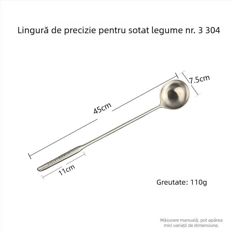 Lingură de supă din oțel inoxidabil cu mâner lung, pentru uz casnic, potrivită pentru supă, hot pot și terci, capacitate mare, design elegant
