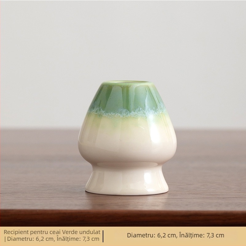 Suport ceramic pentru chasen de matcha, stil japonez, glazură retro, accesoriu pentru ceremonia ceaiului