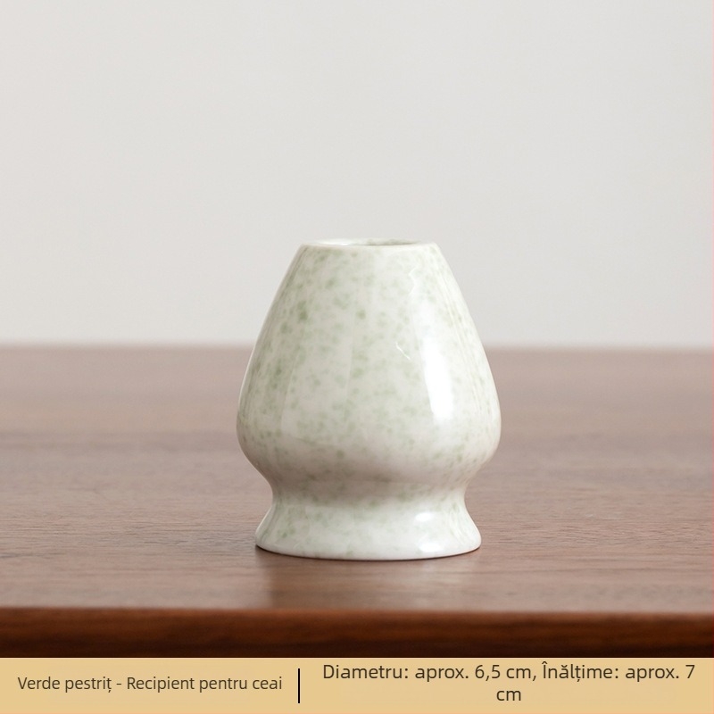 Suport ceramic pentru chasen de matcha, stil japonez, glazură retro, accesoriu pentru ceremonia ceaiului