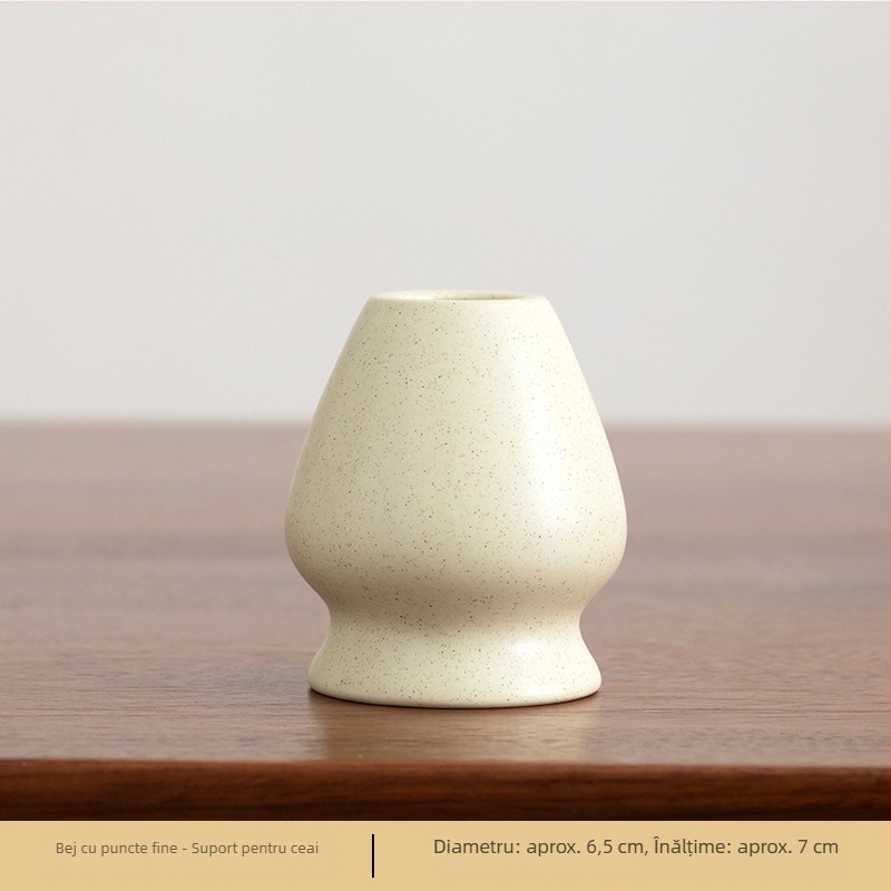 Suport ceramic pentru chasen de matcha, stil japonez, glazură retro, accesoriu pentru ceremonia ceaiului