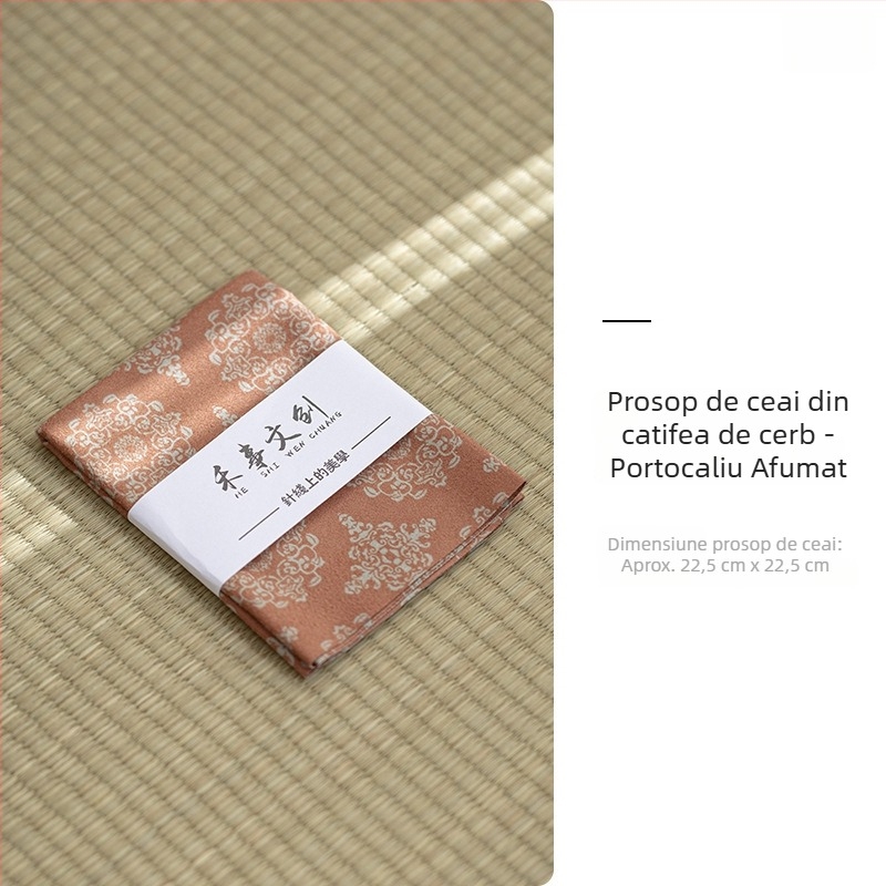 Prosop de ceai din nubuc, pânză pentru ceai și covoraș pentru ceai – accesorii absorbante pentru ceremonia ceaiului Kung Fu