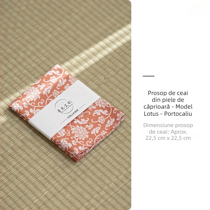 Prosop de ceai din nubuc, pânză pentru ceai și covoraș pentru ceai – accesorii absorbante pentru ceremonia ceaiului Kung Fu