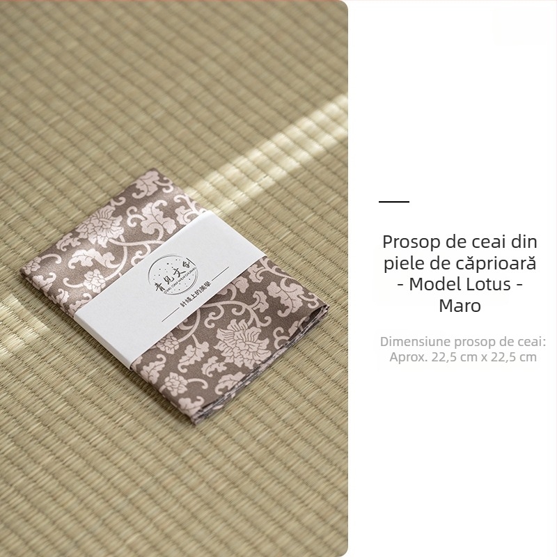 Prosop de ceai din nubuc, pânză pentru ceai și covoraș pentru ceai – accesorii absorbante pentru ceremonia ceaiului Kung Fu