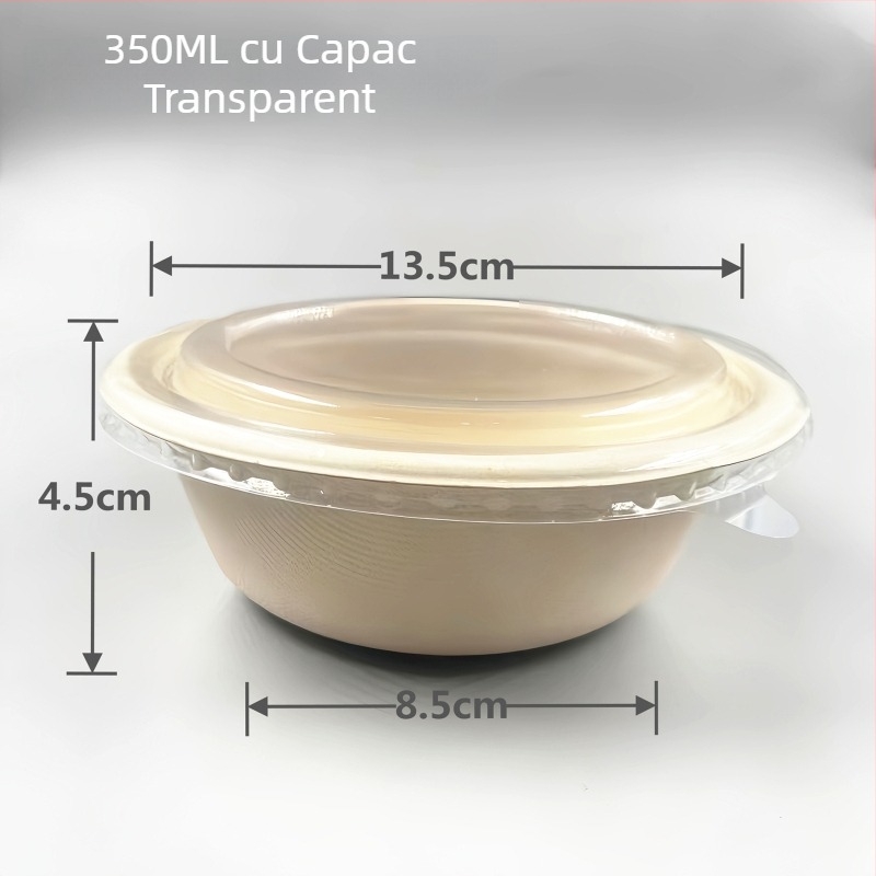 Cupa circulară biodegradabilă din pulpă de hârtie pentru deserturi cu gheață rasă, pastă taro