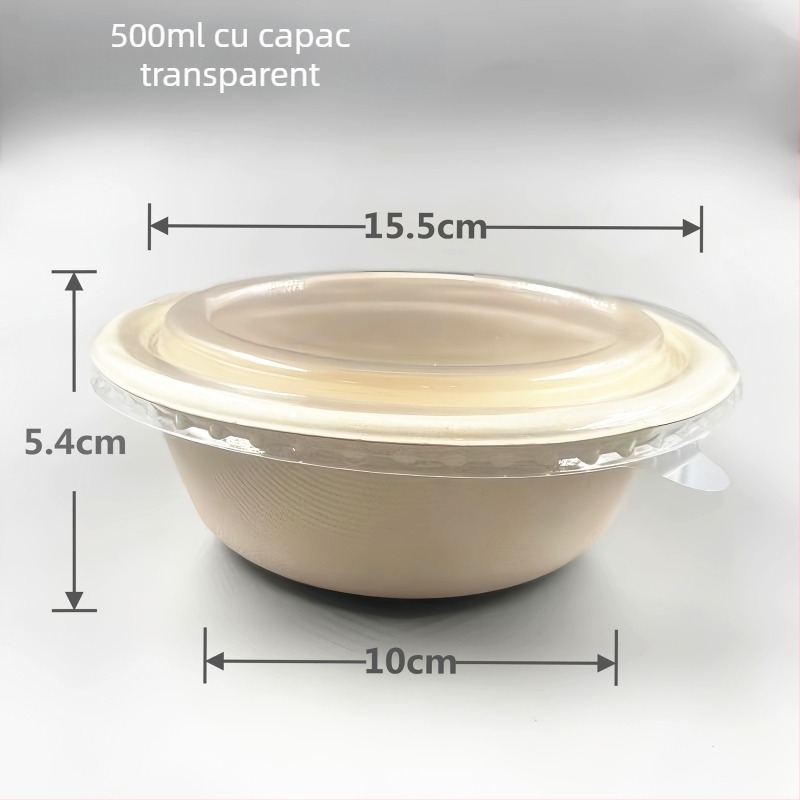 Cupa circulară biodegradabilă din pulpă de hârtie pentru deserturi cu gheață rasă, pastă taro