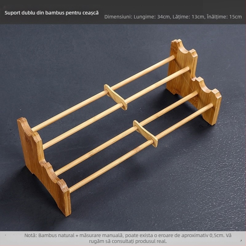 Suport pentru ceai din abanos, lemn de trandafir și bambus, accesoriu pentru ceremonia ceaiului, suport Pu'er, design modern minimalist