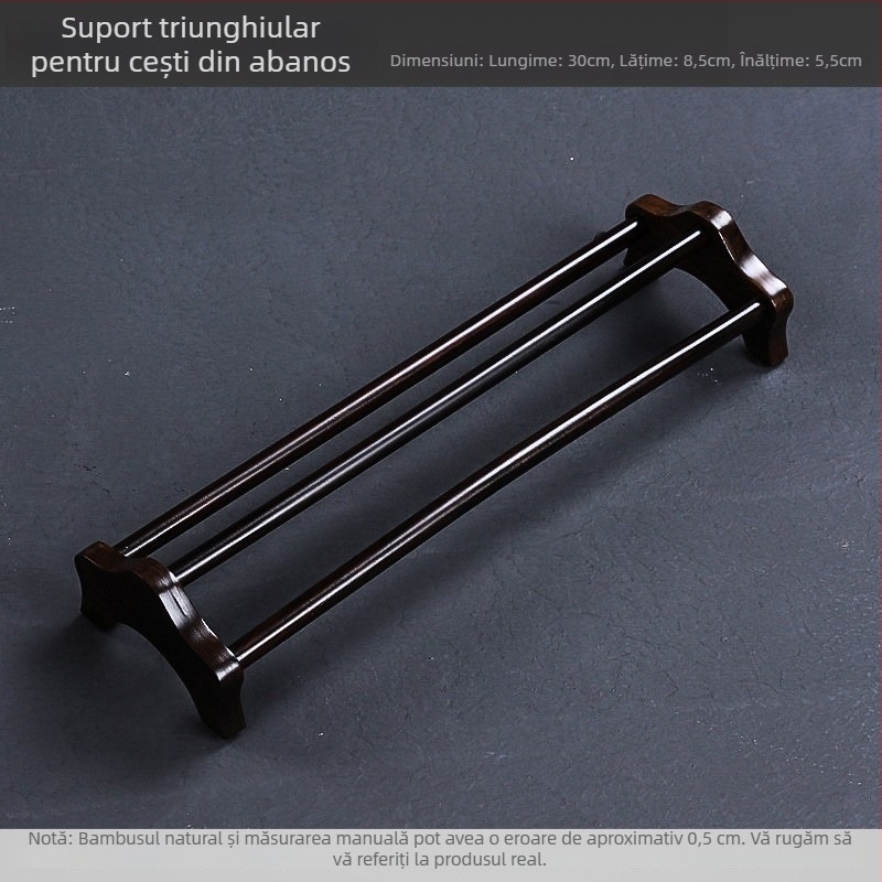 Suport pentru ceai din abanos, lemn de trandafir și bambus, accesoriu pentru ceremonia ceaiului, suport Pu'er, design modern minimalist