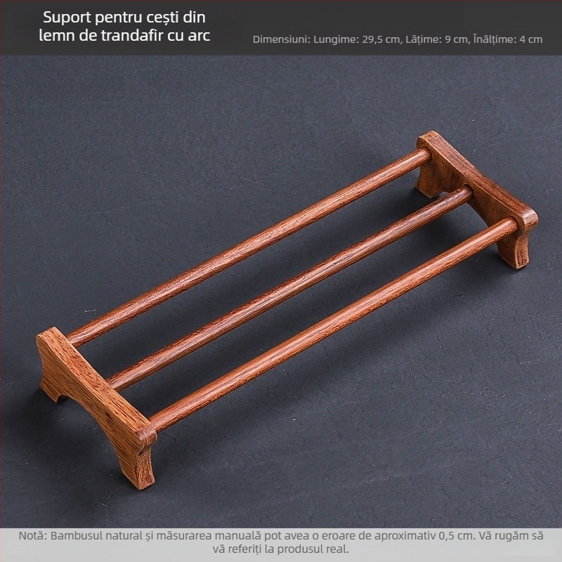 Suport pentru ceai din abanos, lemn de trandafir și bambus, accesoriu pentru ceremonia ceaiului, suport Pu'er, design modern minimalist