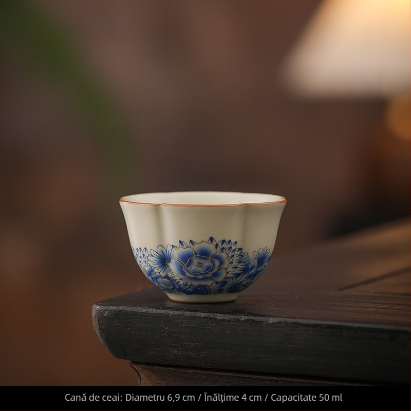 Ru Kiln Master Cup — Ceașcă de ceai ceramică Jianzhan, lucrată manual Gongfu