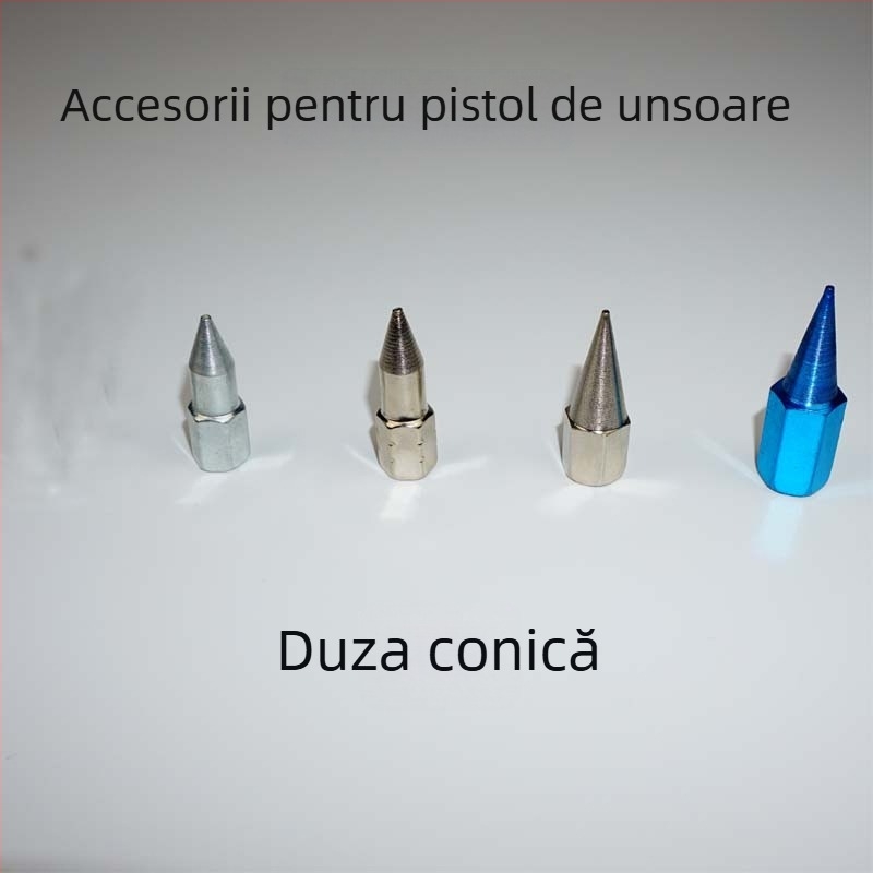 Set accesorii pentru pistol de uns pentru utilizare manuală, electrică și pneumatică, cu duze ascuțite și plate durabile, duză de ungere, furtun de înaltă presiune, cupă din piele și țeavă dură