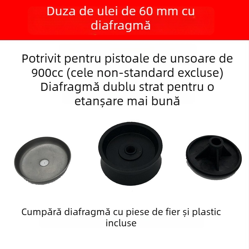 Set accesorii pentru pistol de uns pentru utilizare manuală, electrică și pneumatică, cu duze ascuțite și plate durabile, duză de ungere, furtun de înaltă presiune, cupă din piele și țeavă dură