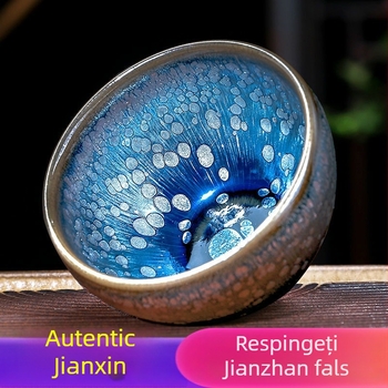 ceașcă de ceai Jianyang Jianzhan autentică, pentru utilizare personală, ceramică cu glazură de cuptor, mare, unisex, porție individuală