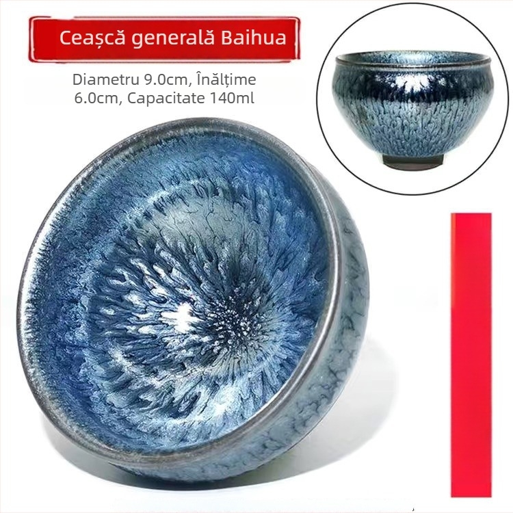 ceașcă de ceai Jianyang Jianzhan autentică, pentru utilizare personală, ceramică cu glazură de cuptor, mare, unisex, porție individuală