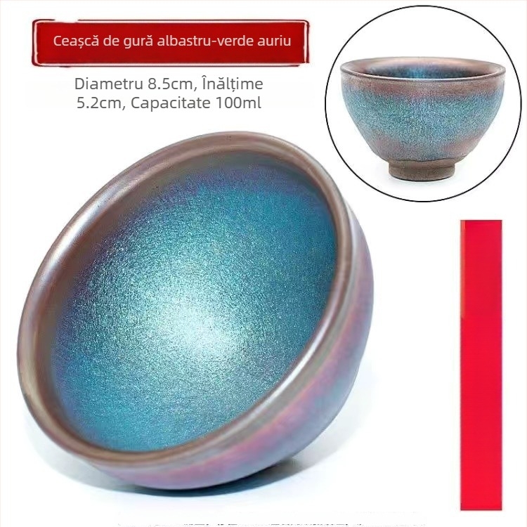 ceașcă de ceai Jianyang Jianzhan autentică, pentru utilizare personală, ceramică cu glazură de cuptor, mare, unisex, porție individuală