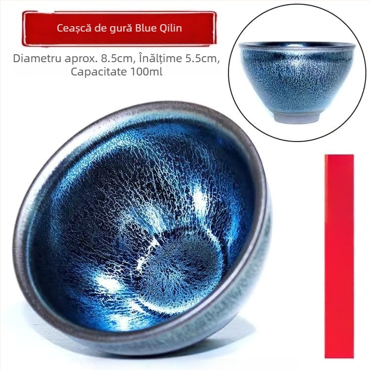 ceașcă de ceai Jianyang Jianzhan autentică, pentru utilizare personală, ceramică cu glazură de cuptor, mare, unisex, porție individuală