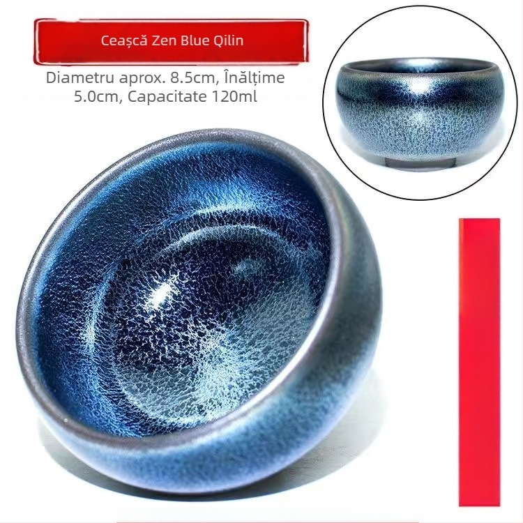 ceașcă de ceai Jianyang Jianzhan autentică, pentru utilizare personală, ceramică cu glazură de cuptor, mare, unisex, porție individuală