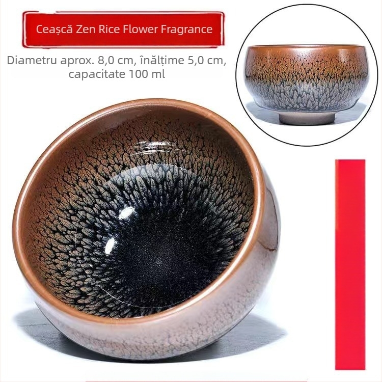 ceașcă de ceai Jianyang Jianzhan autentică, pentru utilizare personală, ceramică cu glazură de cuptor, mare, unisex, porție individuală