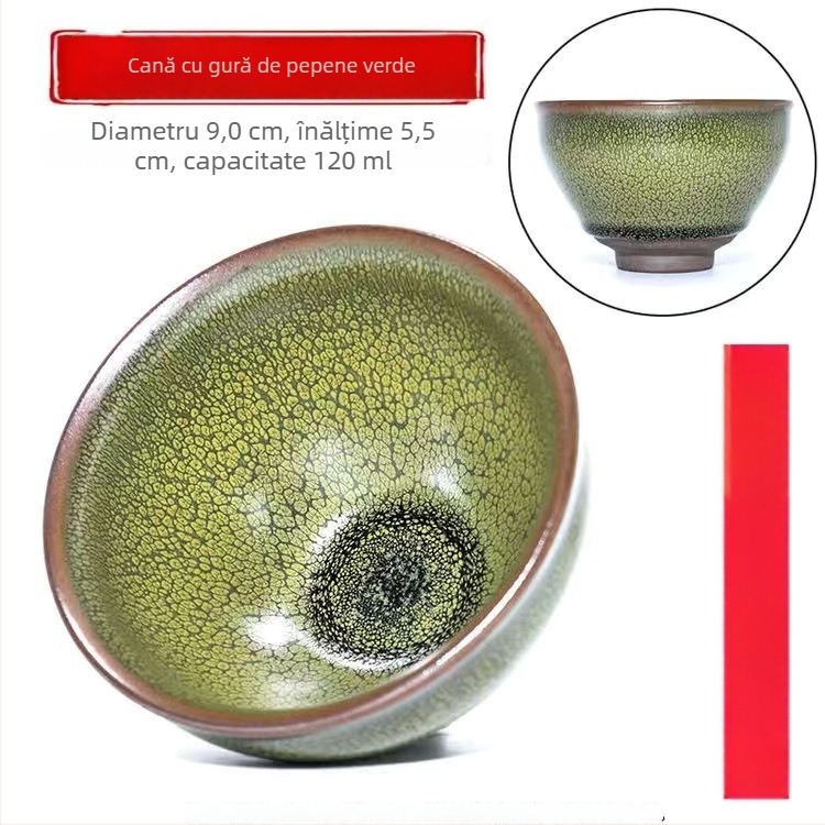 ceașcă de ceai Jianyang Jianzhan autentică, pentru utilizare personală, ceramică cu glazură de cuptor, mare, unisex, porție individuală