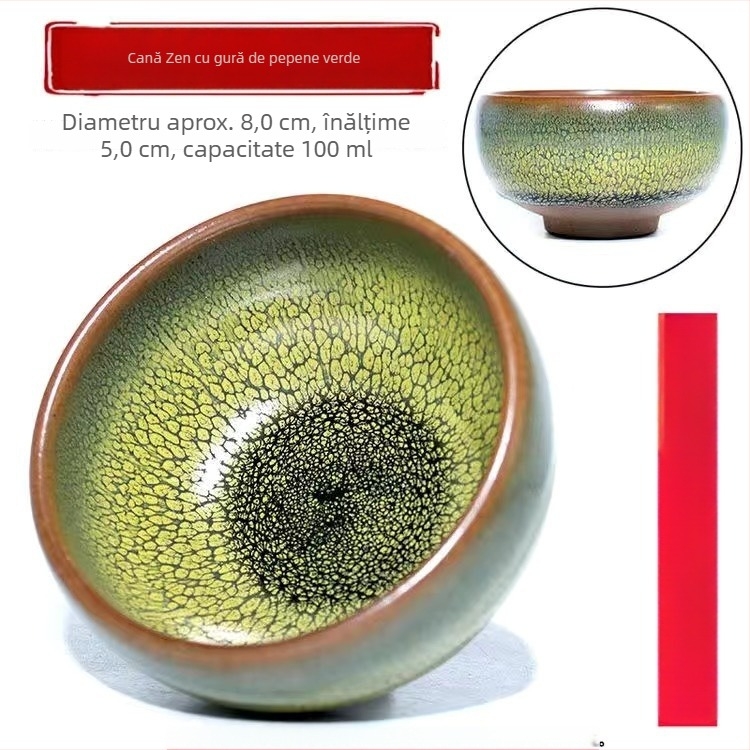 ceașcă de ceai Jianyang Jianzhan autentică, pentru utilizare personală, ceramică cu glazură de cuptor, mare, unisex, porție individuală