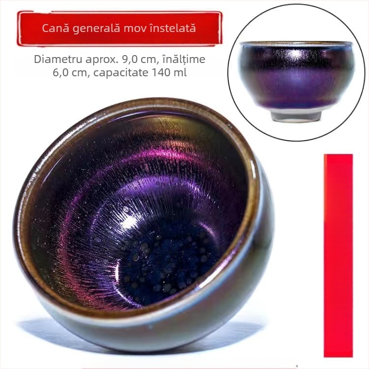 ceașcă de ceai Jianyang Jianzhan autentică, pentru utilizare personală, ceramică cu glazură de cuptor, mare, unisex, porție individuală
