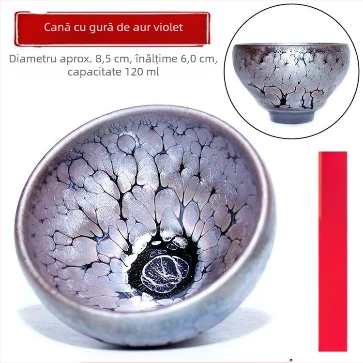 ceașcă de ceai Jianyang Jianzhan autentică, pentru utilizare personală, ceramică cu glazură de cuptor, mare, unisex, porție individuală