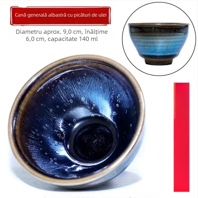 ceașcă de ceai Jianyang Jianzhan autentică, pentru utilizare personală, ceramică cu glazură de cuptor, mare, unisex, porție individuală