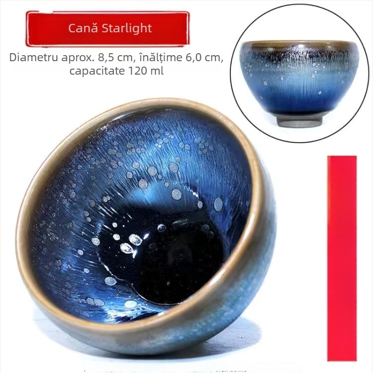ceașcă de ceai Jianyang Jianzhan autentică, pentru utilizare personală, ceramică cu glazură de cuptor, mare, unisex, porție individuală