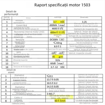 1503 Motor brushless micro pentru dronă – motor pentru model de avion, modificare DIY