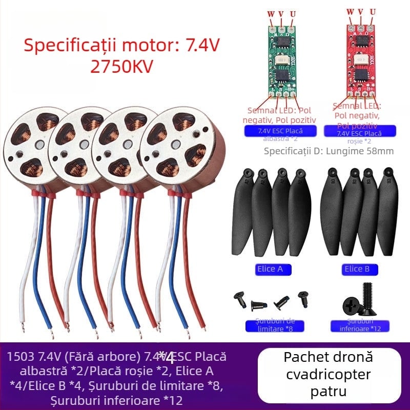 1503 Motor brushless micro pentru dronă – motor pentru model de avion, modificare DIY
