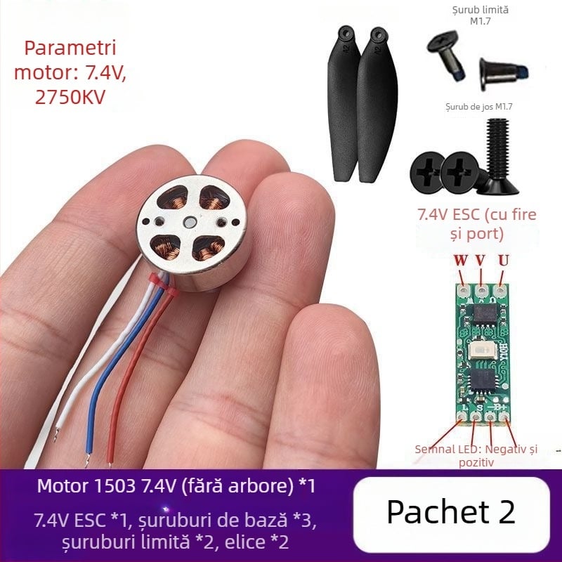 1503 Motor brushless micro pentru dronă – motor pentru model de avion, modificare DIY