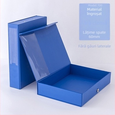 Cutie pentru fișiere din PVC, capacitate mare, cu clemă metalică, format A4, cutie de depozitare