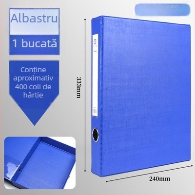 Cutie pentru fișiere din PVC, capacitate mare, cu clemă metalică, format A4, cutie de depozitare