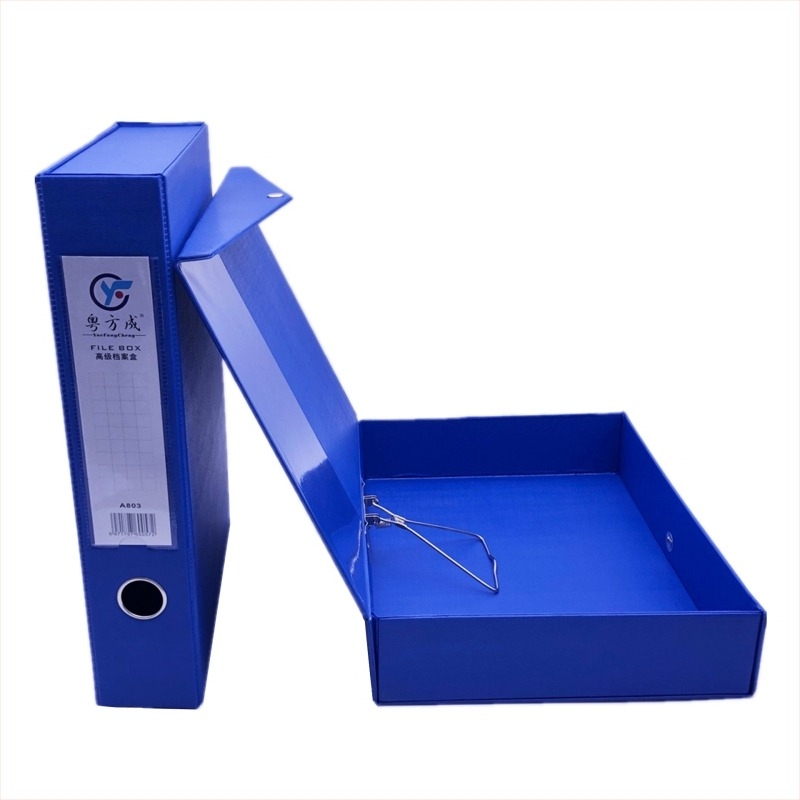 Cutie pentru fișiere din PVC, capacitate mare, cu clemă metalică, format A4, cutie de depozitare