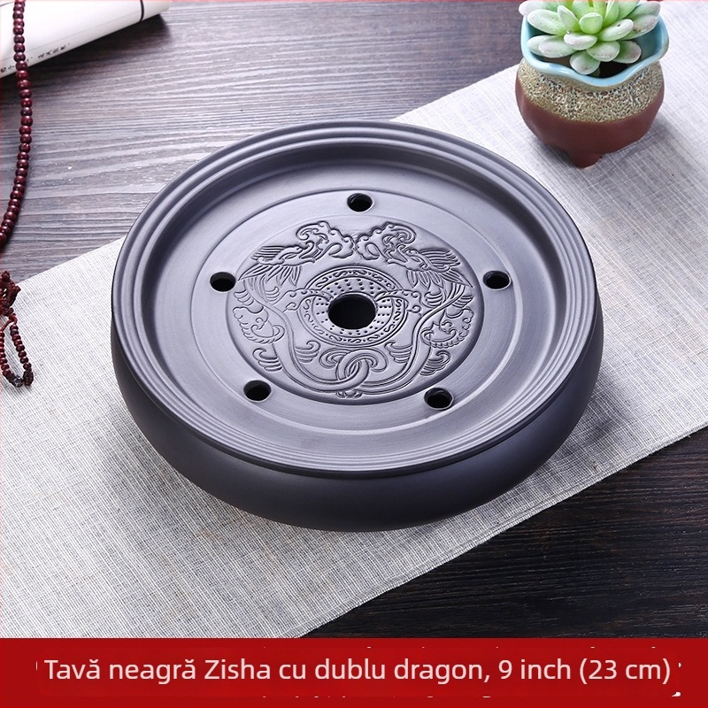 Set Gongfu de ceai Chaoshan din lut purpuriu, ceramică, cu rezervor de apă și platformă pentru infuzare uscată, tavă mică de ceai pentru uz casnic, stil Chinezesc nou