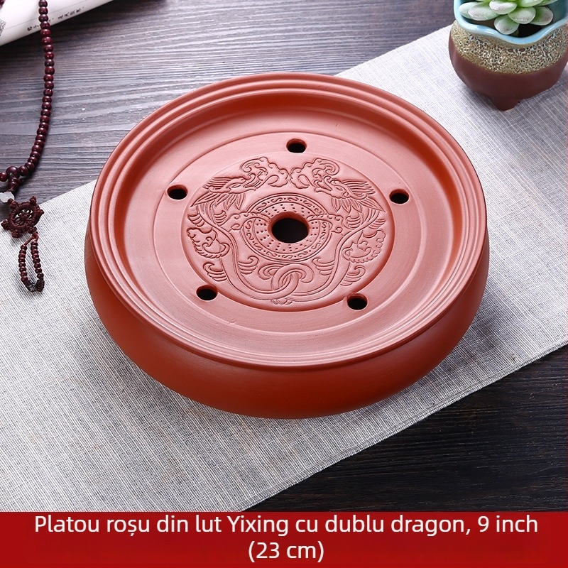 Set Gongfu de ceai Chaoshan din lut purpuriu, ceramică, cu rezervor de apă și platformă pentru infuzare uscată, tavă mică de ceai pentru uz casnic, stil Chinezesc nou
