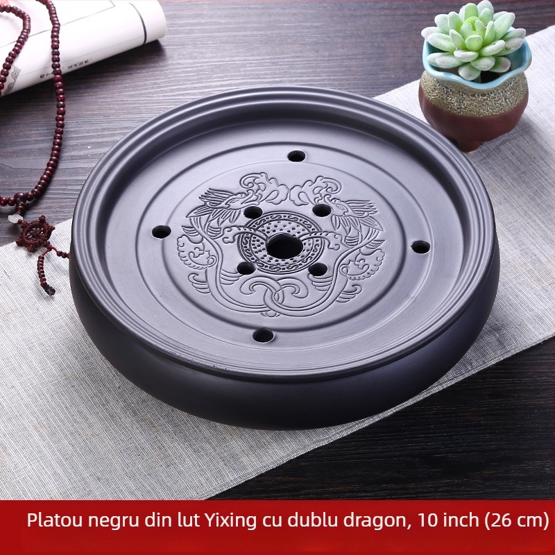 Set Gongfu de ceai Chaoshan din lut purpuriu, ceramică, cu rezervor de apă și platformă pentru infuzare uscată, tavă mică de ceai pentru uz casnic, stil Chinezesc nou