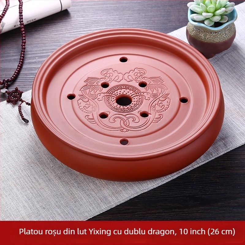 Set Gongfu de ceai Chaoshan din lut purpuriu, ceramică, cu rezervor de apă și platformă pentru infuzare uscată, tavă mică de ceai pentru uz casnic, stil Chinezesc nou